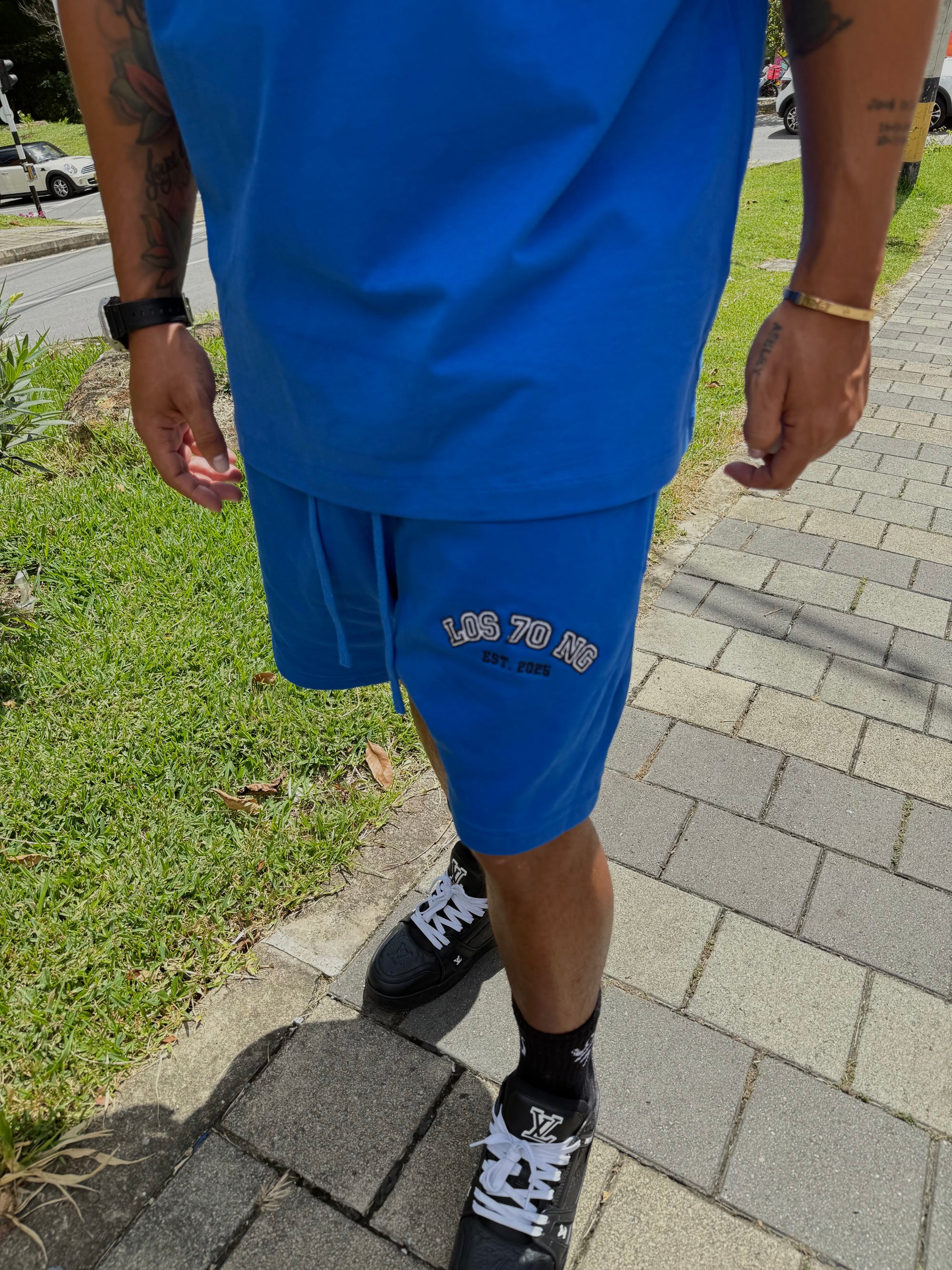 “LOS 70 NG” SHORT PANT SET 
(BLUE)