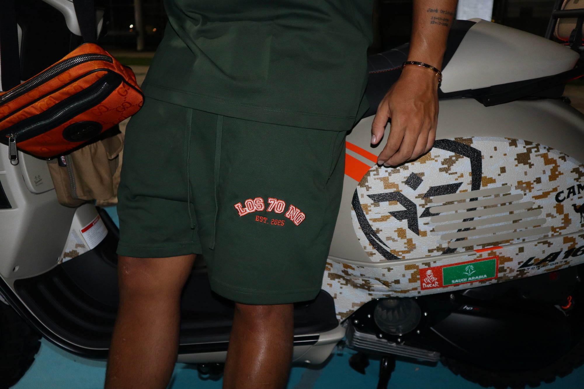 “LOS 70 NG” SHORT PANT SET (GREEN)