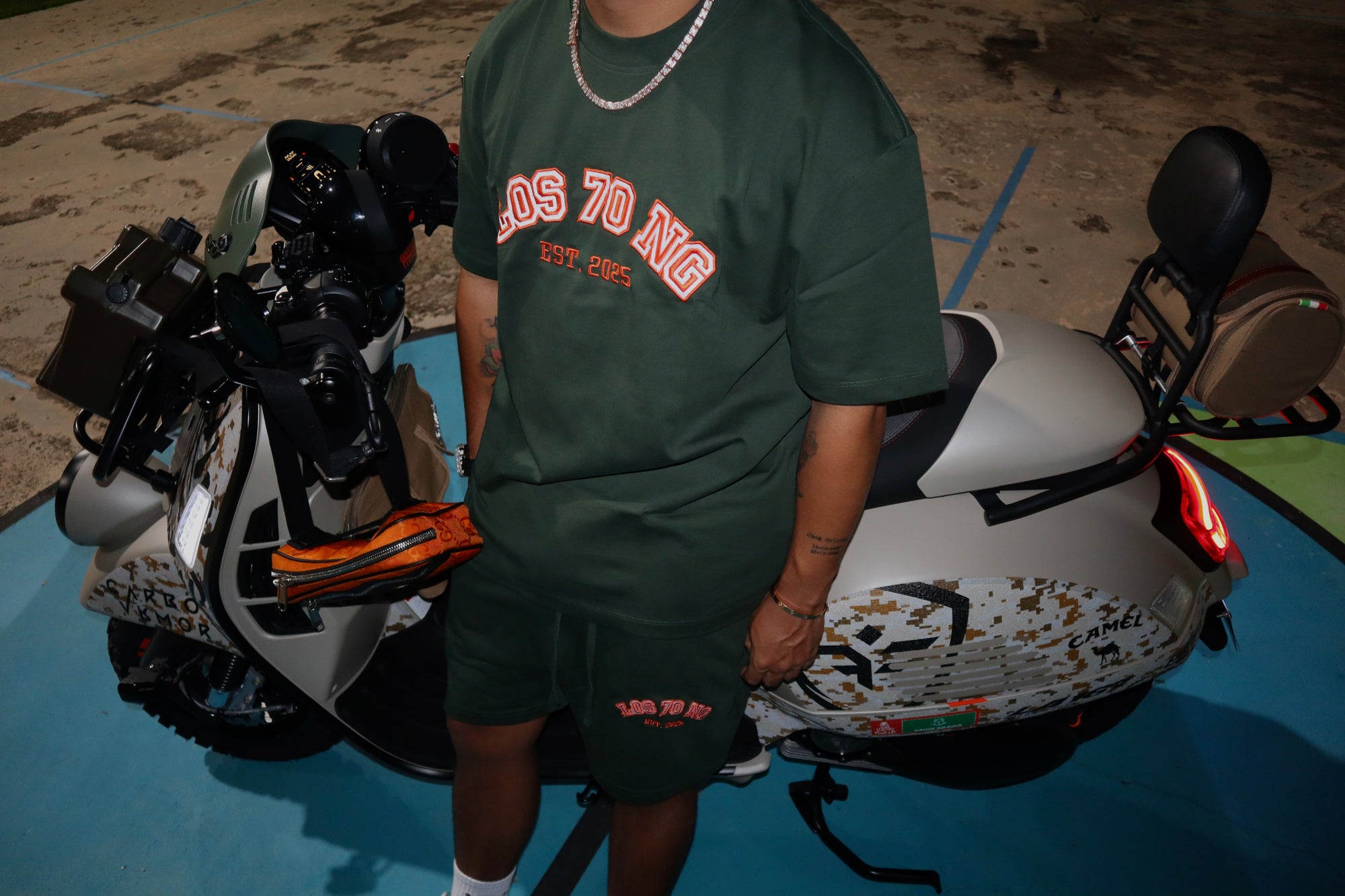 “LOS 70 NG” SHORT PANT SET (GREEN)