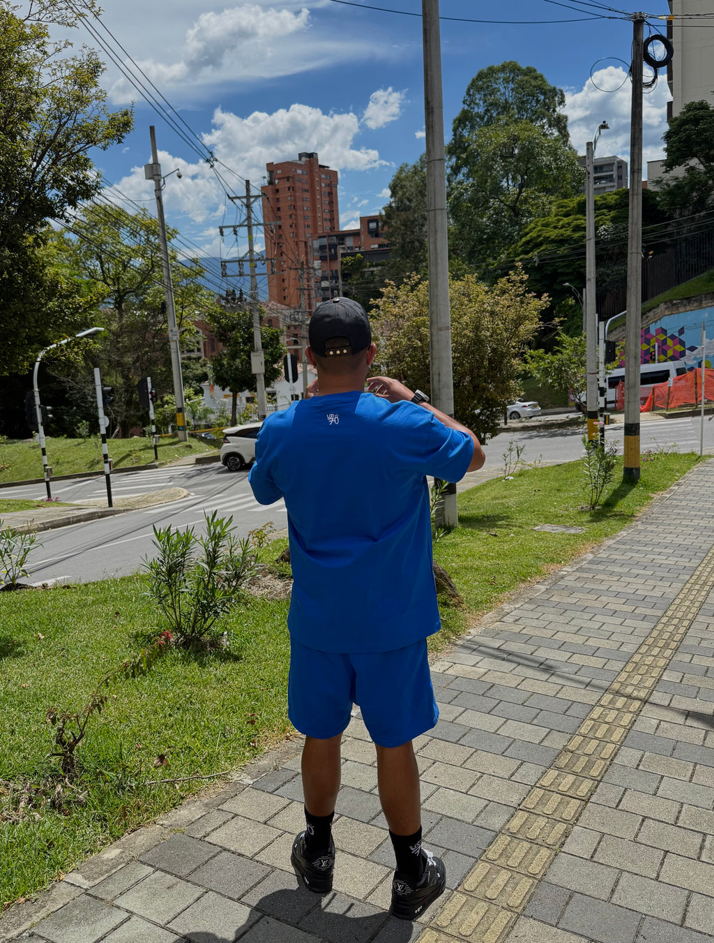 “LOS 70 NG” SHORT PANT SET 
(BLUE)
