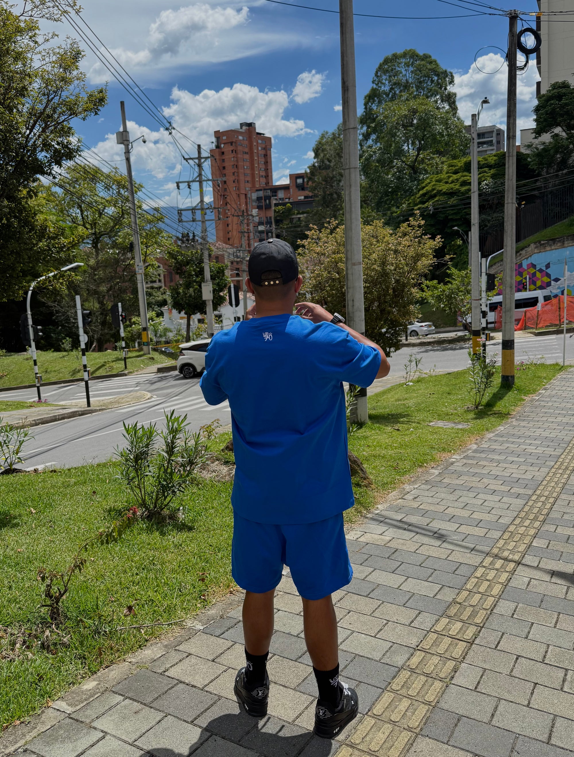 “LOS 70 NG” SHORT PANT SET 
(BLUE)